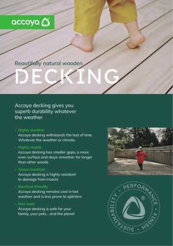 Accoya Benefits Flyer – Decking