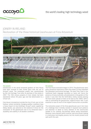 Restoration of the three historical Glasshouses at Fota Arboretum 1