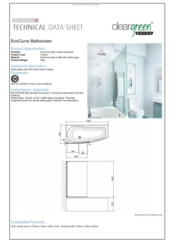 EcoCurve Bathscreen