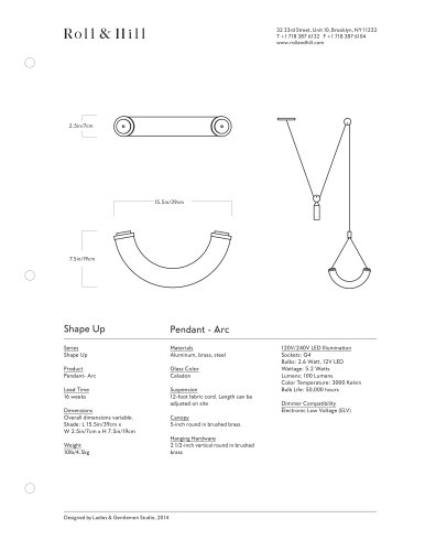 Shape Up Pendant - Arc