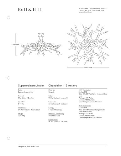 Superordinate Antler Chandelier - 12 Antlers