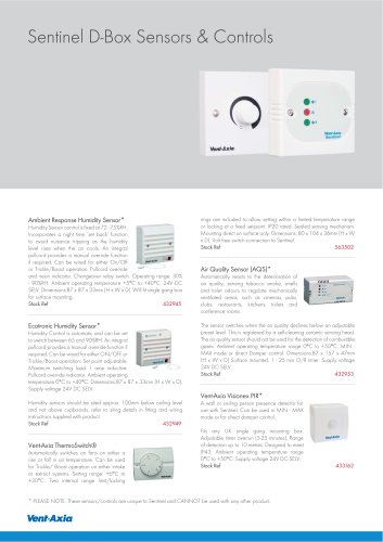 Sentinel D-Box Sensors & Controls