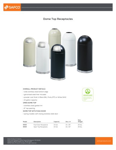 Dome Top Receptacles