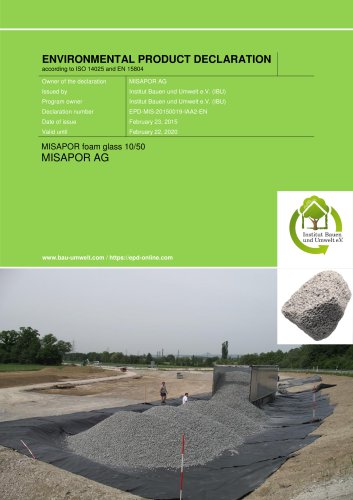 ENVIRONMENTAL PRODUCT DECLARATION MISAPOR Foam Glass Gravel -1050_en