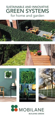 SUSTAINABLE AND INNOVATIVE GREEN SYSTEMS for home and garden