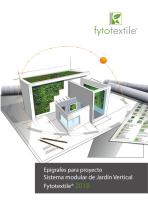 Epígrafes para proyecto de jardín vertical Fytotextile® 2018