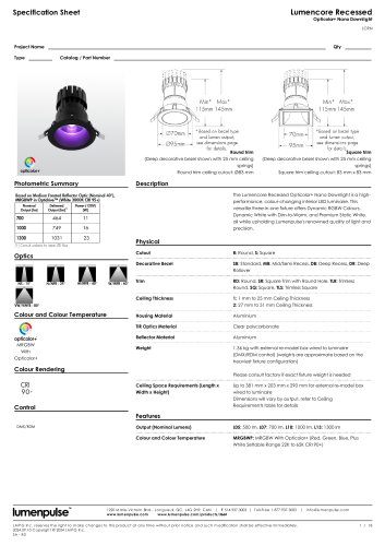 Lumencore Recessed Opticolor+ Nano Downlight