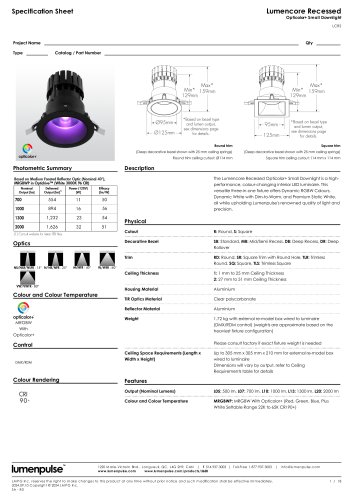 Lumencore Recessed Opticolor+ Small Downlight