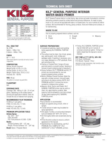 KILZ®  GENERAL PURPOSE INTERIOR  WATER-BASED PRIMER