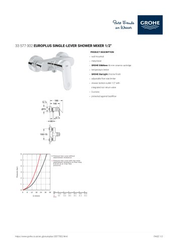 33 577 002 EUROPLUS SINGLE-LEVER SHOWER MIXER 1/2"