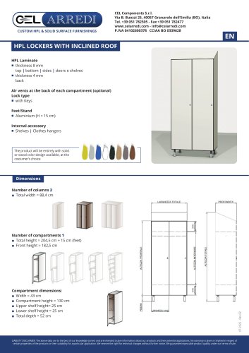 Sloped-top locker