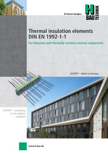 ISOPRO® CONCRETE-CONCRETE THERMAL INSULATION ELEMENTS