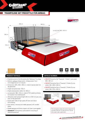 TRAMPOLINE SET FREESTYLE FOR AIRBAG