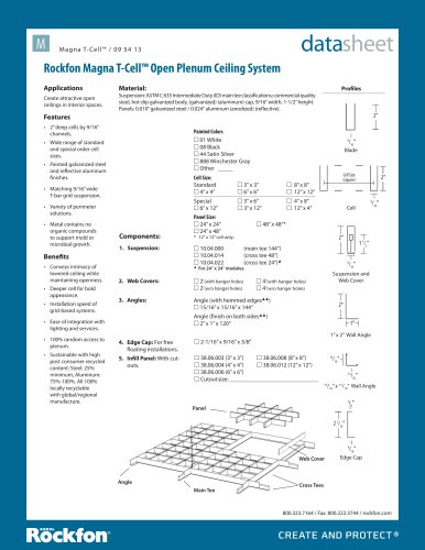 Rockfon Magna T-Cell™ Open Plenum Ceiling System