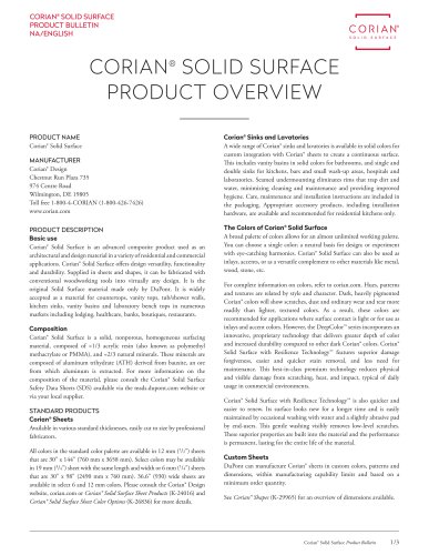 Corian® Product Overview