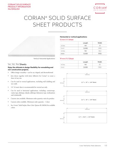 CORIAN SOLID SURFACE