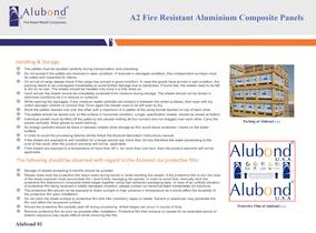 Alubond U.S.A A2 - Fire Resistant ACP Handling & Storage