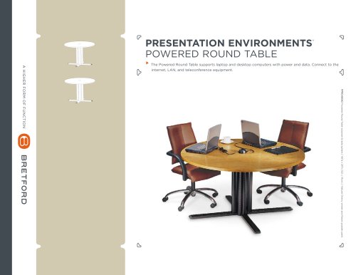 Round Powered Tables Cutsheet