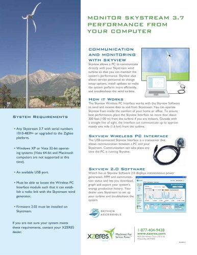 MONITOR SKYSTREAM 3.7 PERFORMANCE FROM YOUR COMPUTER