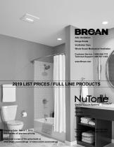 Broan Price List Catalog