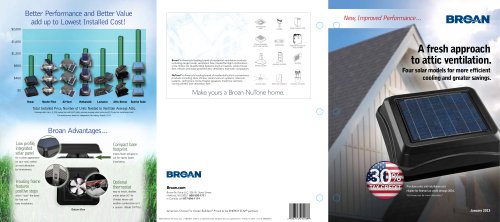 BROAN Solar Powered  Attic Ventilators Catalog